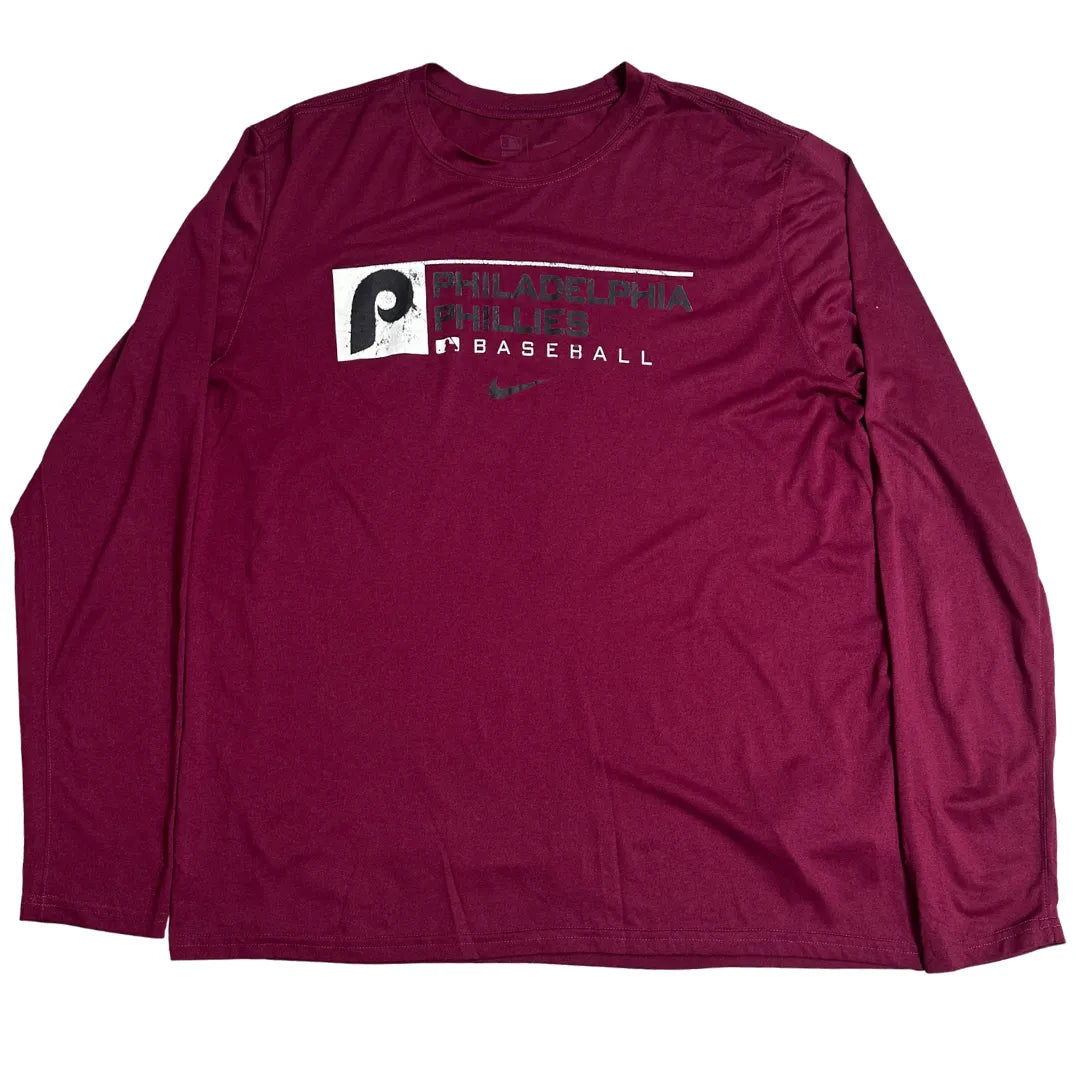 Nike Philadelphia Phillies Baseball Long Sleeve Performance T Shirt