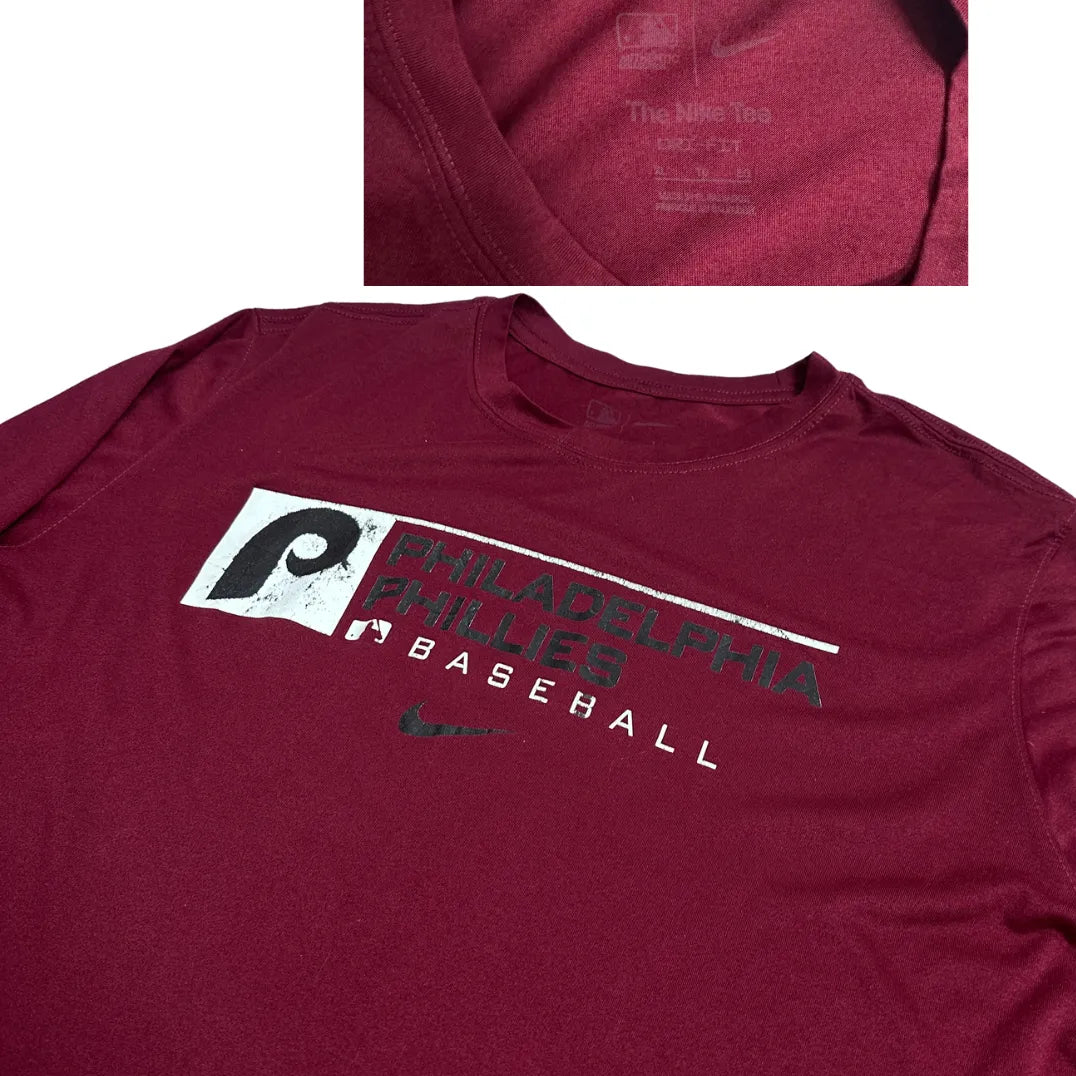 Nike Philadelphia Phillies Baseball Long Sleeve Performance T Shirt