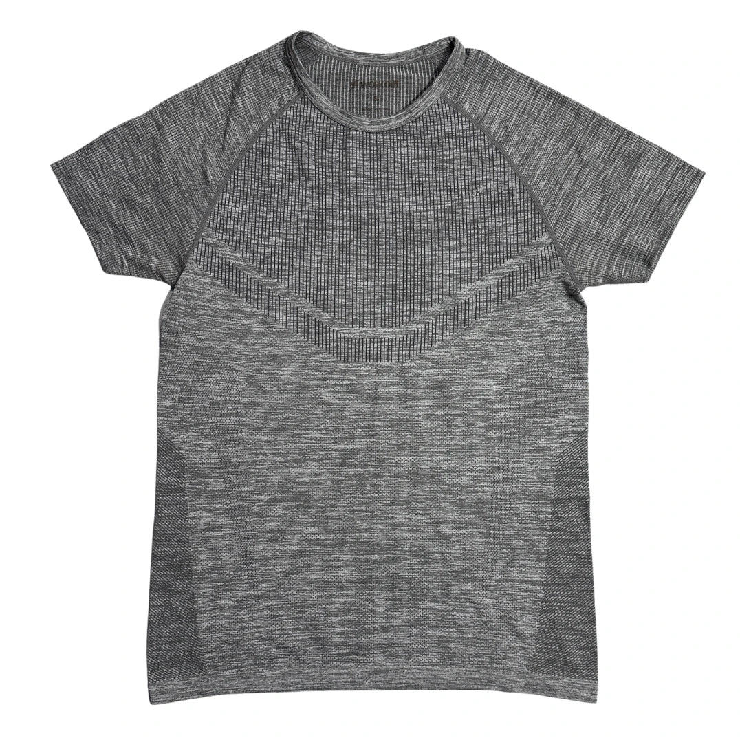 Workout® Textured Grey Seamless Sports Tee