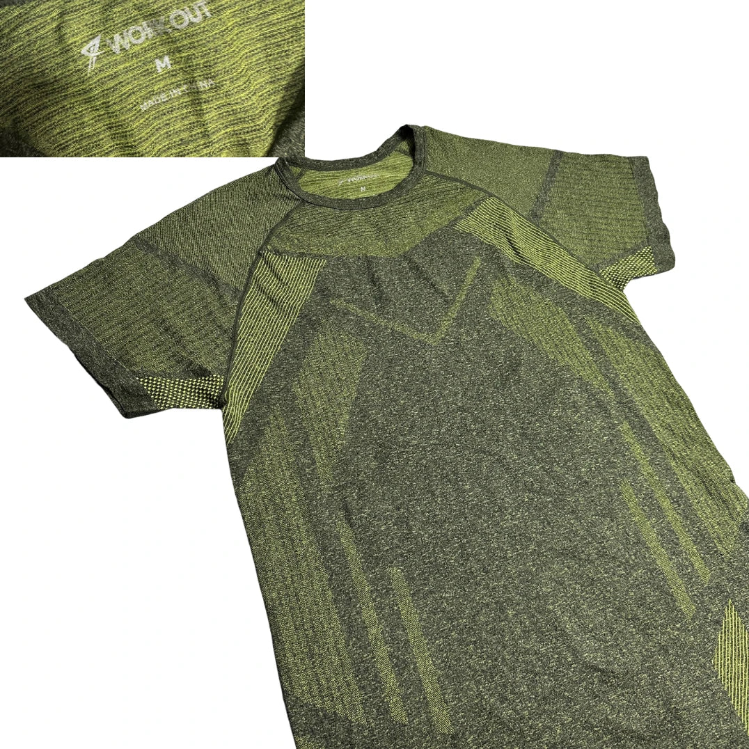 Workout® Neon Green Pattern Performance Tee