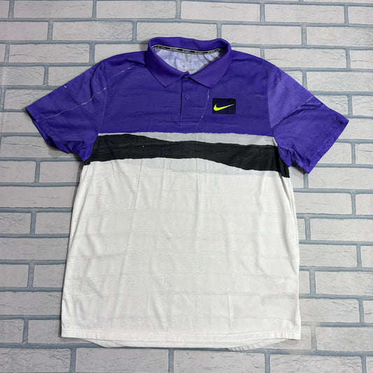 Nike®  Colorblock Dri-FIT Polo Shirt 💜⚡(LARGE)