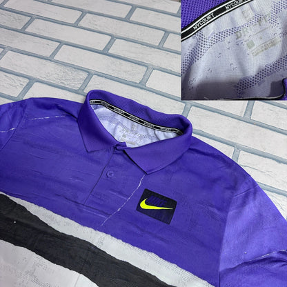 Nike®  Colorblock Dri-FIT Polo Shirt 💜⚡(LARGE)