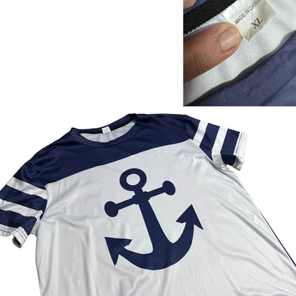 Nautical Anchor Graphic Athletic T-Shirt ⚓🔥 XL