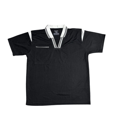 Classic Black Football Referee Style Shirt 🖤⚽