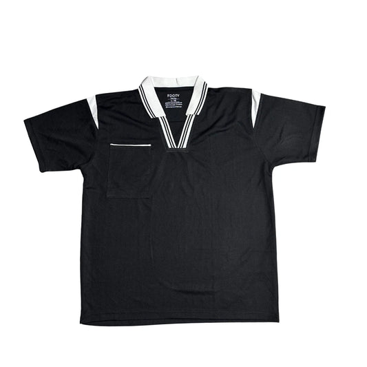 Classic Black Football Referee Style Shirt 🖤⚽