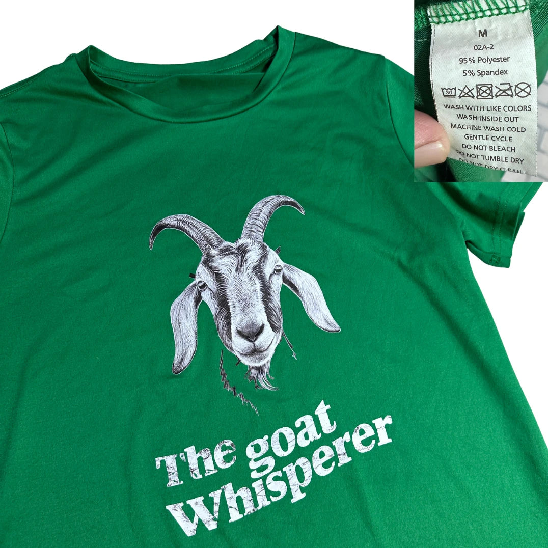 Green “The Goat Whisperer” Graphic T-Shirt 🐐💚