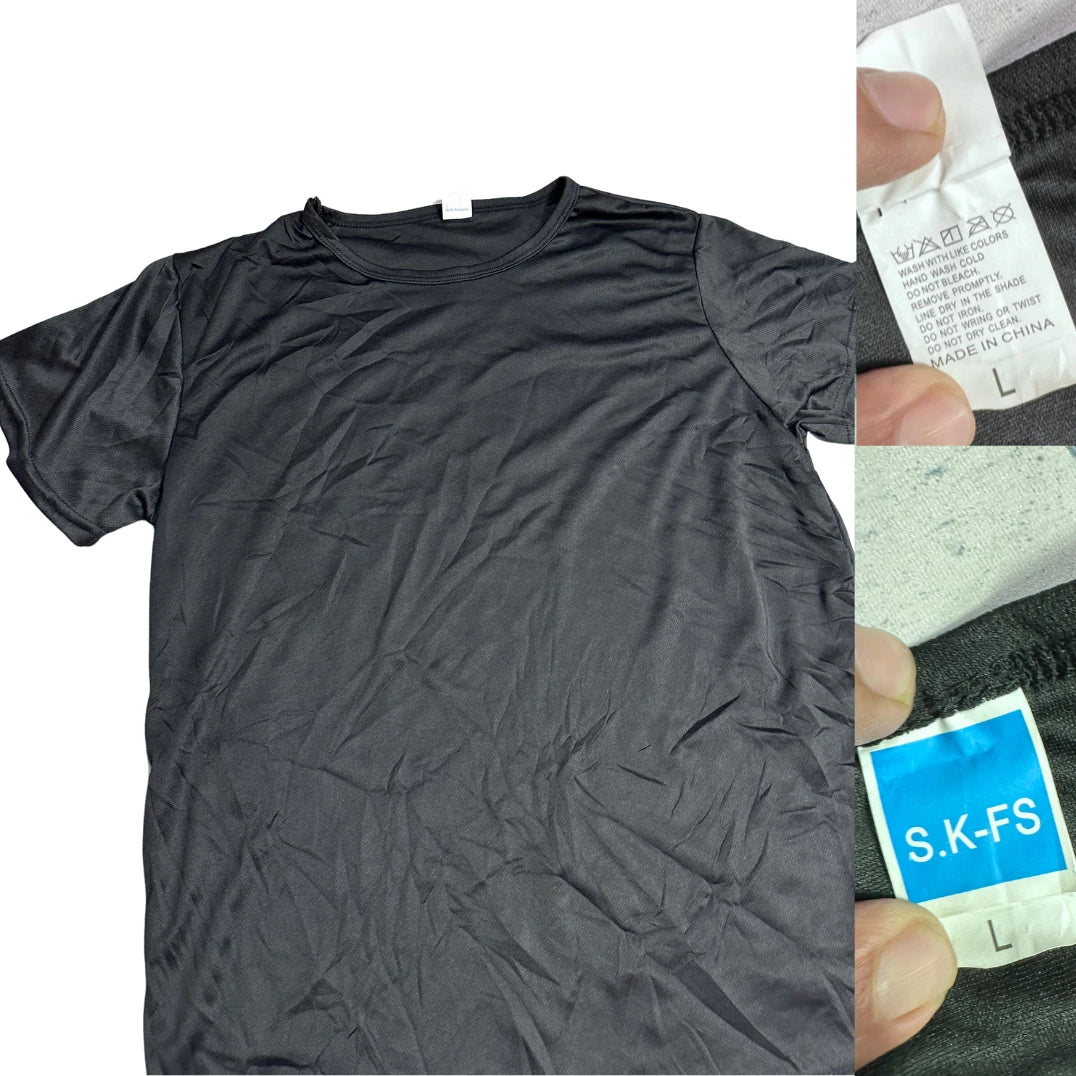 Minimal Black Performance Sports T-Shirt 🖤🏋️‍♂️