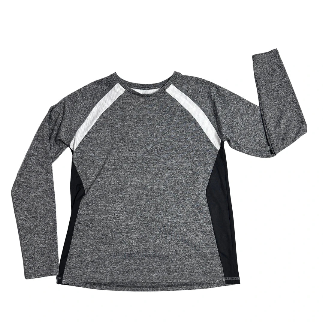 Dunnies® Performance Grey Panel Long Sleeve Sports Shirt 🏃‍♂️⚡