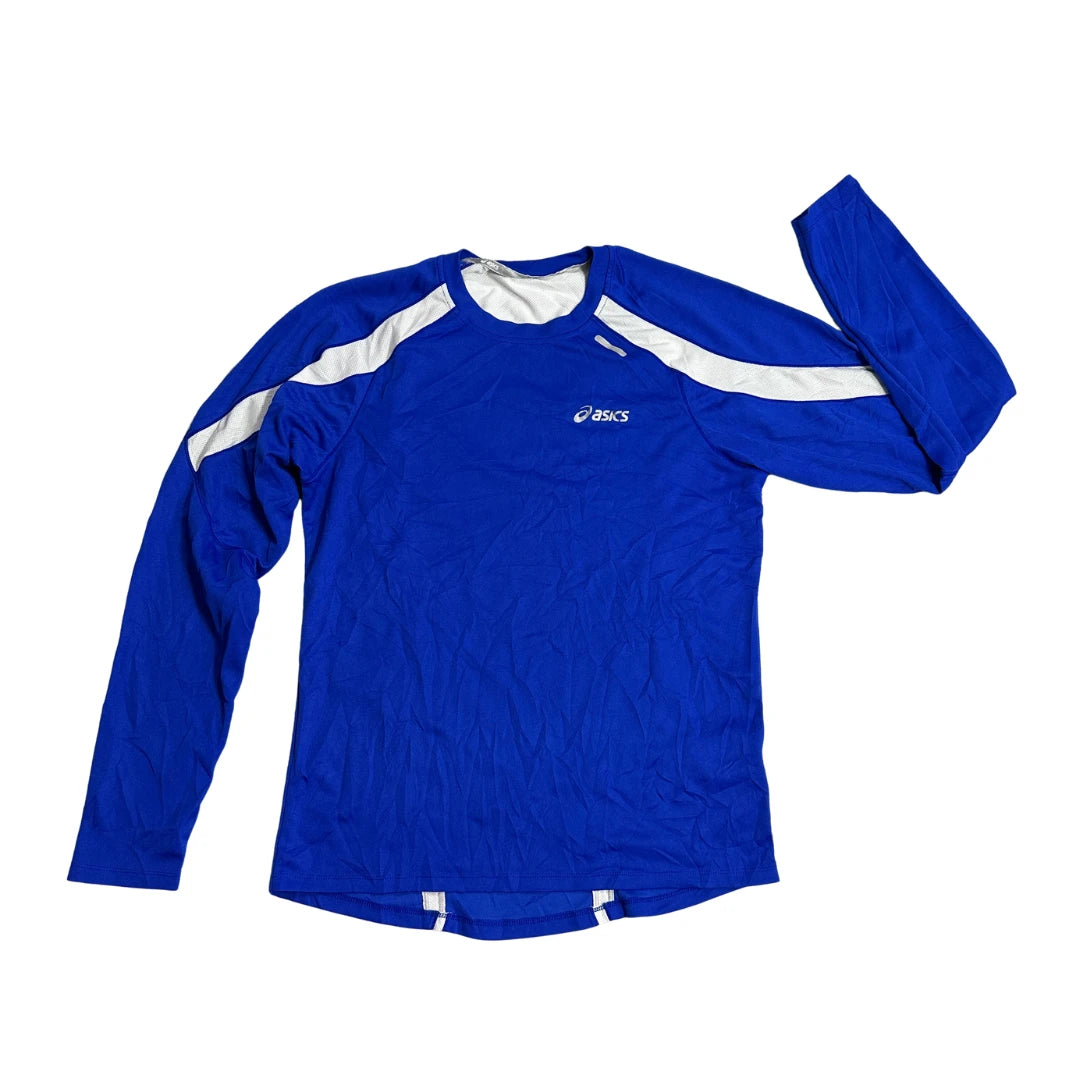 ASICS®  Blue Long Sleeve Performance Sports Tee 🔵🏃‍♂️