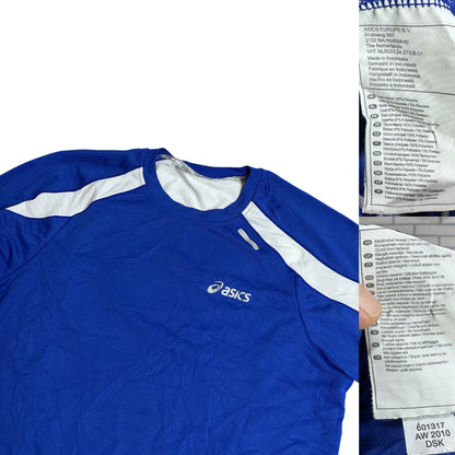 ASICS®  Blue Long Sleeve Performance Sports Tee 🔵🏃‍♂️
