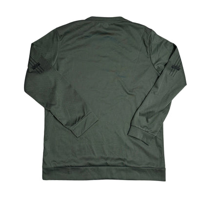 Olive Green Premium Textured Long Sleeve Tee(M)