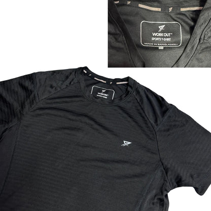 Workout®  Sports Performance Black Active T-Shirt(S)