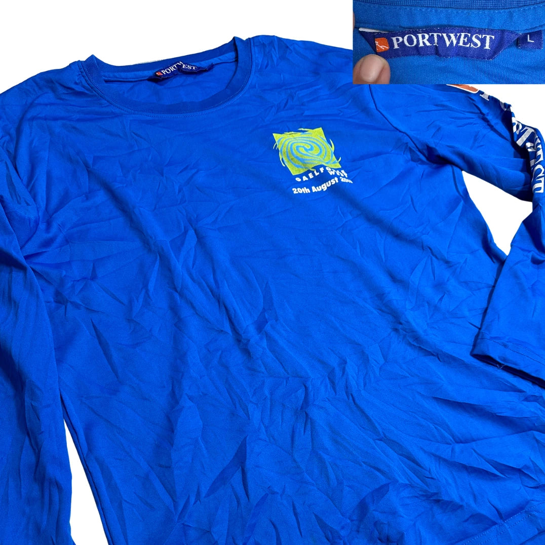 Blue Portwest Active Long Sleeve Sports Tee(L)