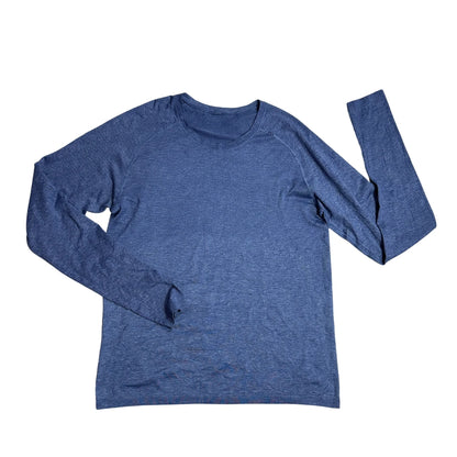 Heather Blue Seamless Performance Long Sleeve Shirt(L)