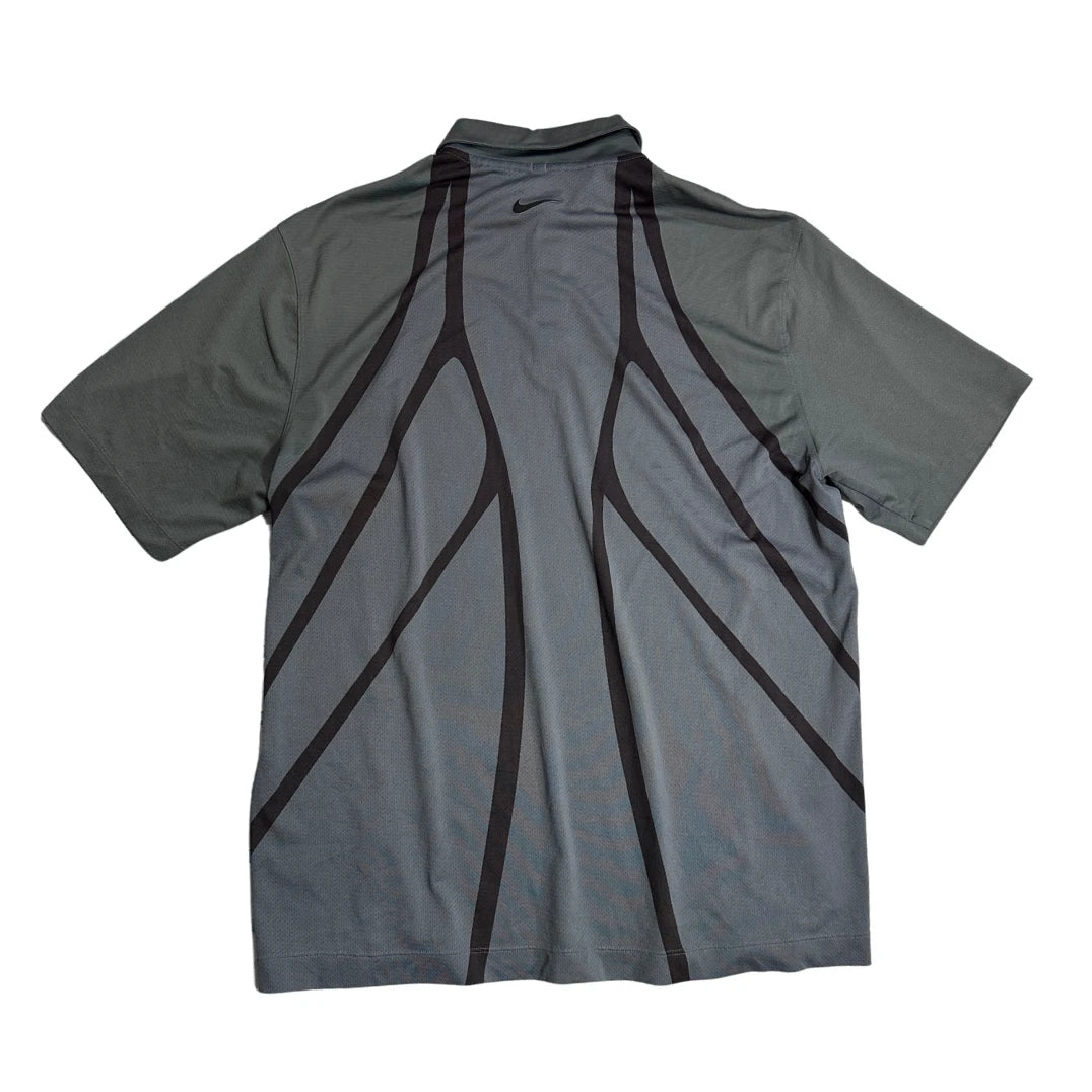 Nike® Grey  Dri-Fit Athletic Polo Shirt(XL)