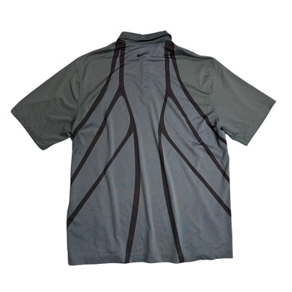 Nike® Grey  Dri-Fit Athletic Polo Shirt(XL)