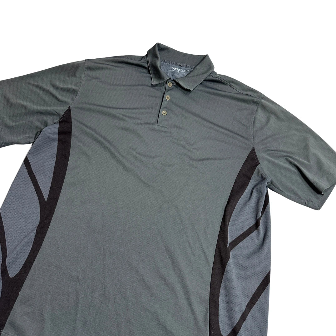 Nike® Grey  Dri-Fit Athletic Polo Shirt(XL)