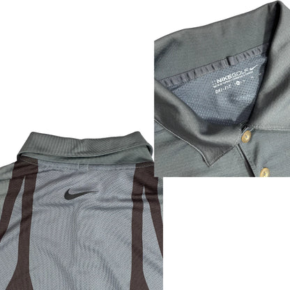 Nike® Grey  Dri-Fit Athletic Polo Shirt(XL)