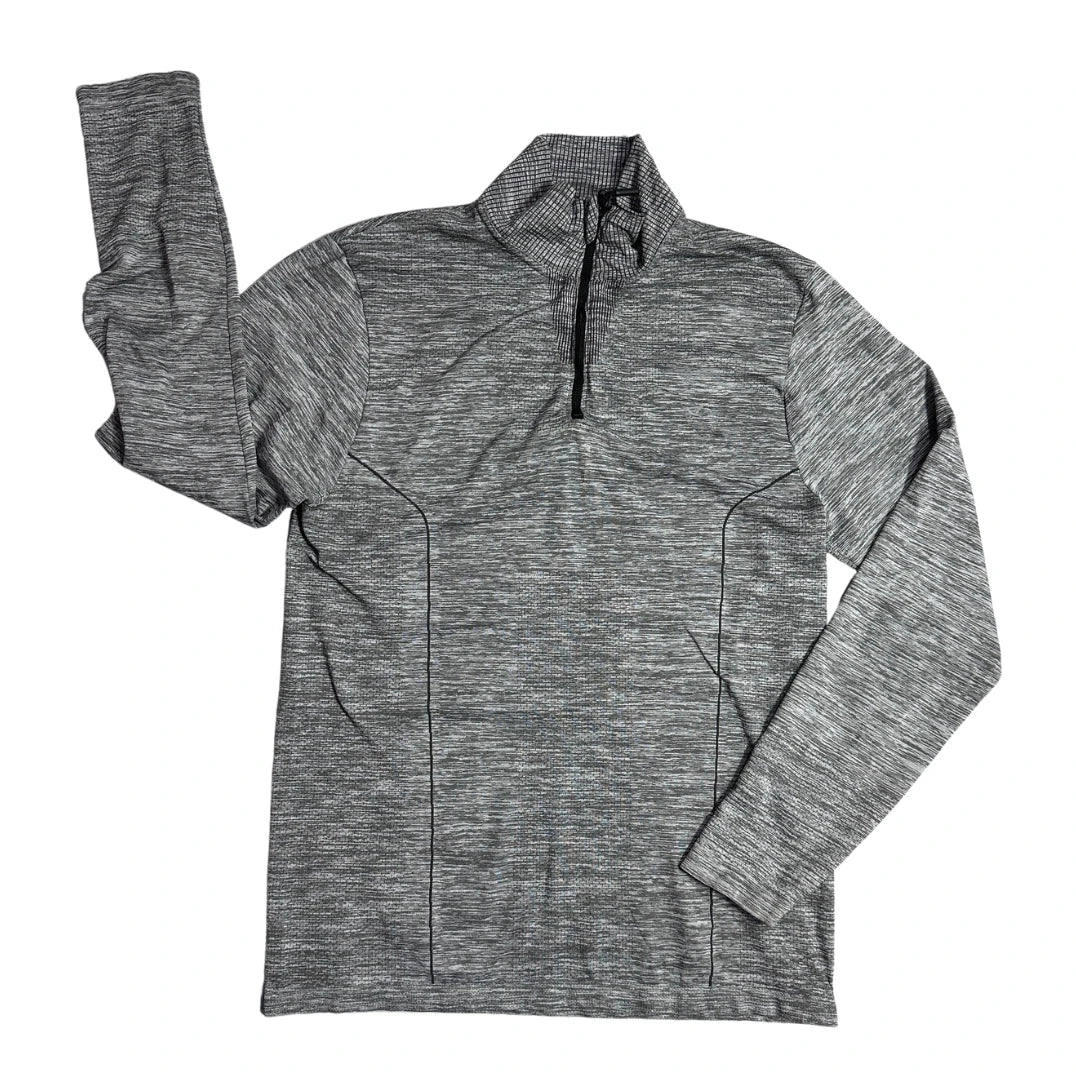 Workout® Heather Grey Quarter Zip Performance Top(M)