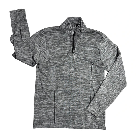 Workout® Heather Grey Quarter Zip Performance Top(M)