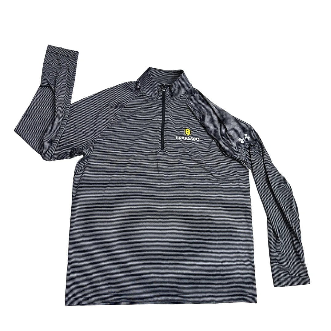 Under Armour® Striped Performance Quarter Zip Top(XL)