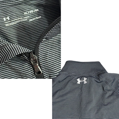 Under Armour® Striped Performance Quarter Zip Top(XL)
