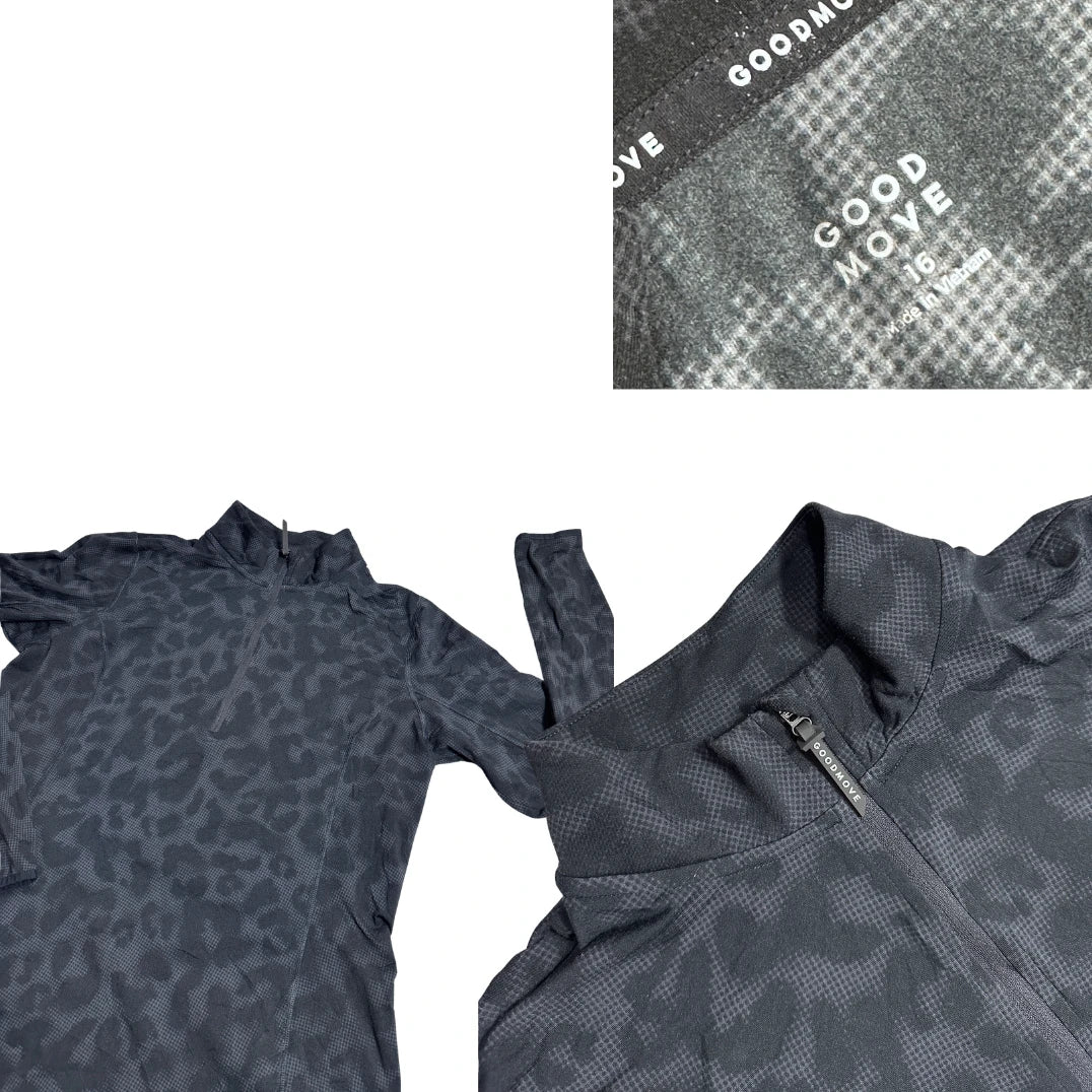 Goodmove® Dark Camo Performance Zip Top(M)