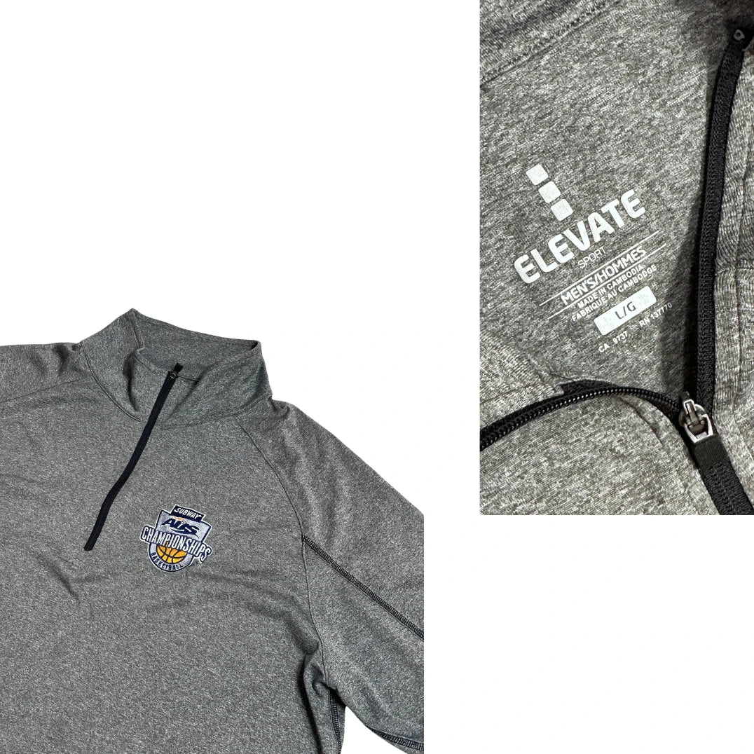 Elevate® Sport Grey Quarter Zip Training Top(L)
