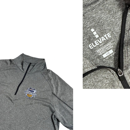 Elevate® Sport Grey Quarter Zip Training Top(L)