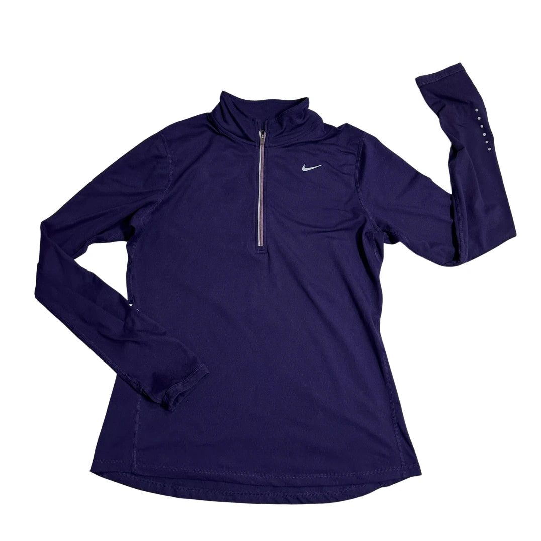 Nike® Dri-FIT Purple Quarter Zip Running Top(M)
