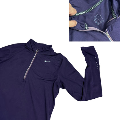 Nike® Dri-FIT Purple Quarter Zip Running Top(M)