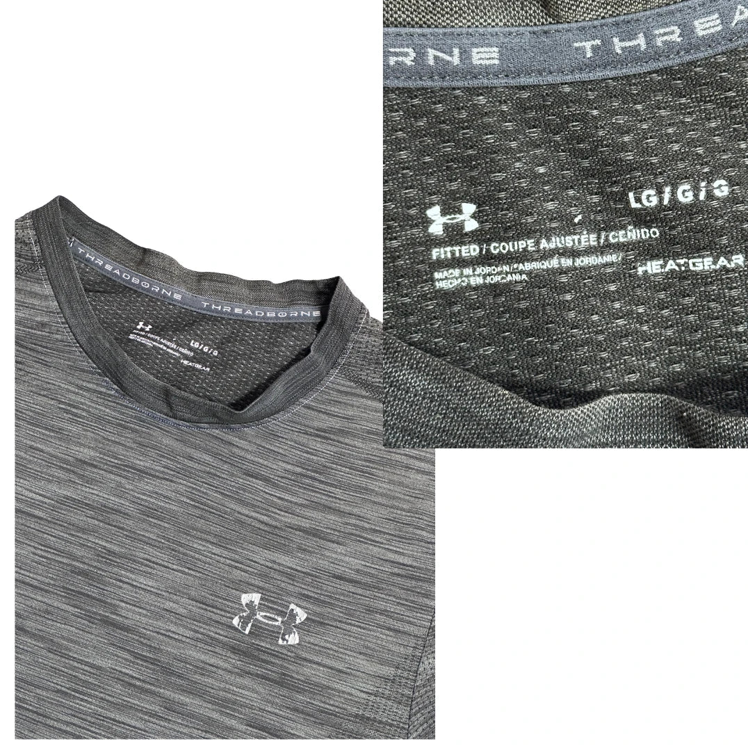 Under Armour® Threadborne Dark Grey Performance Tee(M)