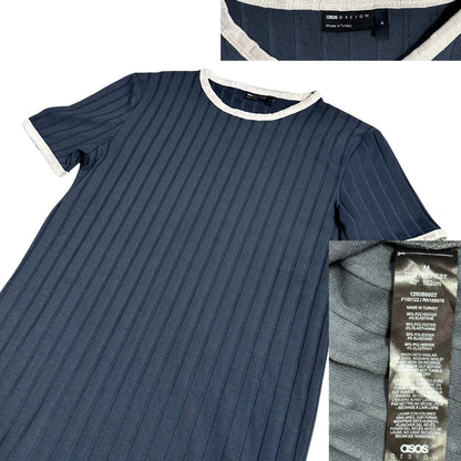 ASOS® Design Ribbed Navy Casual Tee(S)