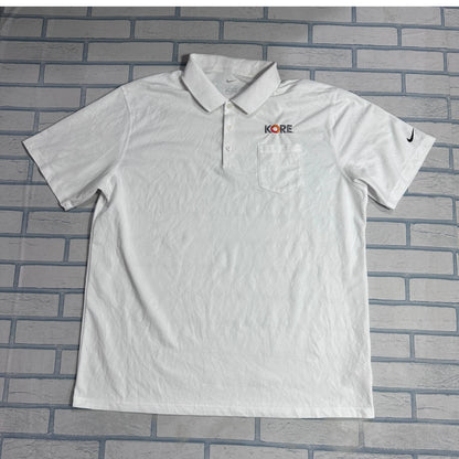 Nike® White KORE Logo Polo Shirt 👕(XL)