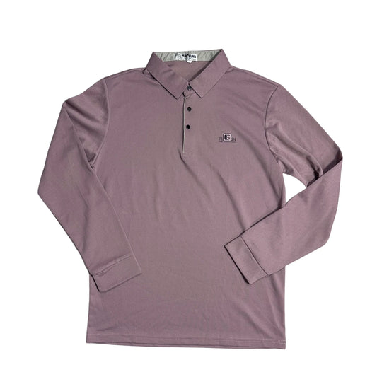 Tucano® Mauve Long Sleeve Polo Shirt 🎯(S)