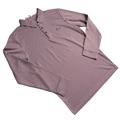 Tucano® Mauve Long Sleeve Polo Shirt 🎯(S)