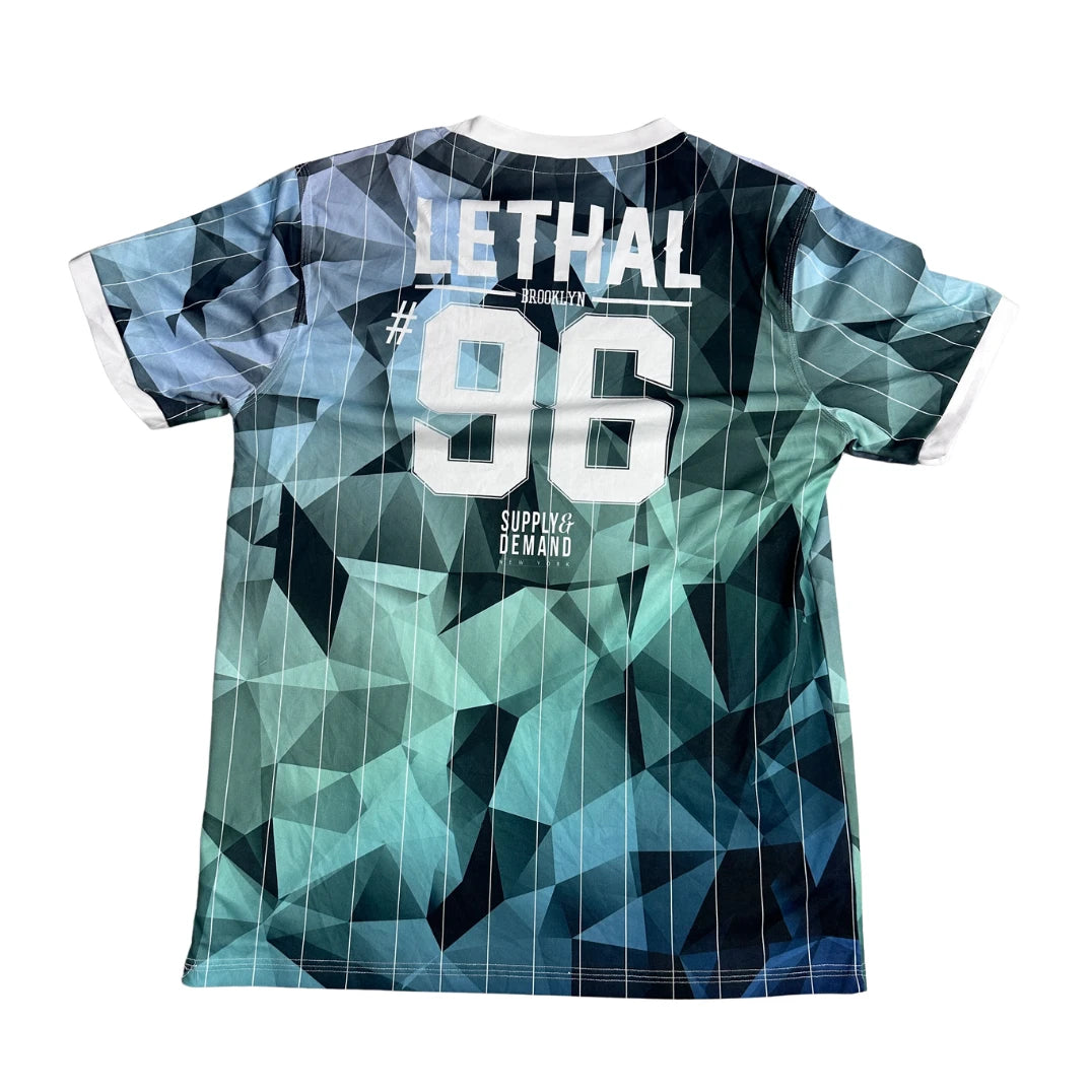 SDNY®Geometric Print “Lethal 96” Sports Tee(L)
