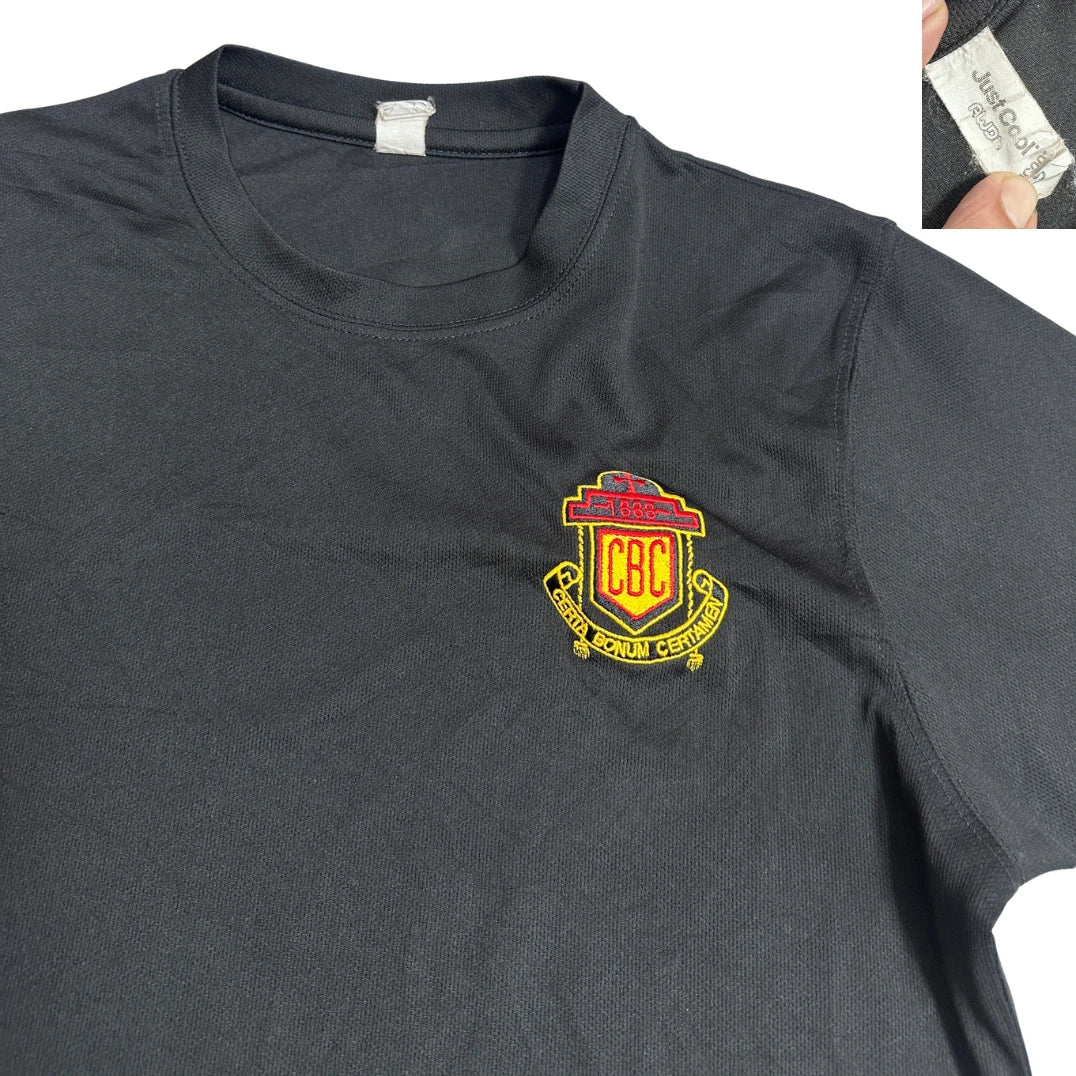 Classic Black Minimal Crest T-Shirt(S)