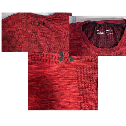Under Armour® Heather Red Heat Performance T Shirt 🔴(S)
