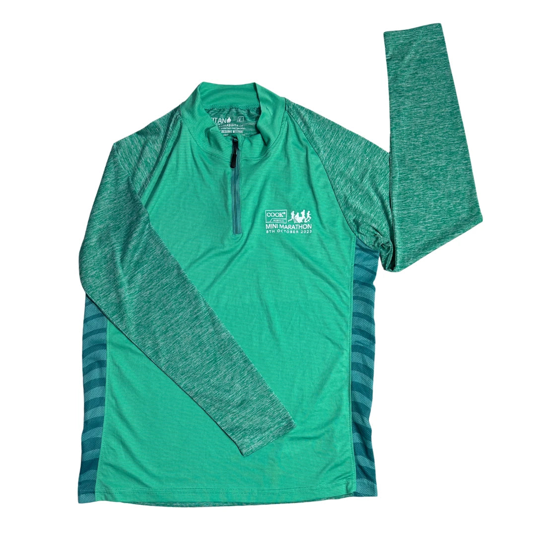 Titan Sports® Mini Marathon Quarter Zip Performance Top(L)