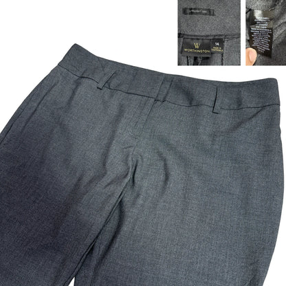 Worthington ® Straight Leg Charcoal Tailored Pants