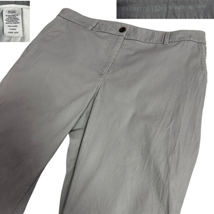 Talbots ®  Straight Leg Grey Chino Pants