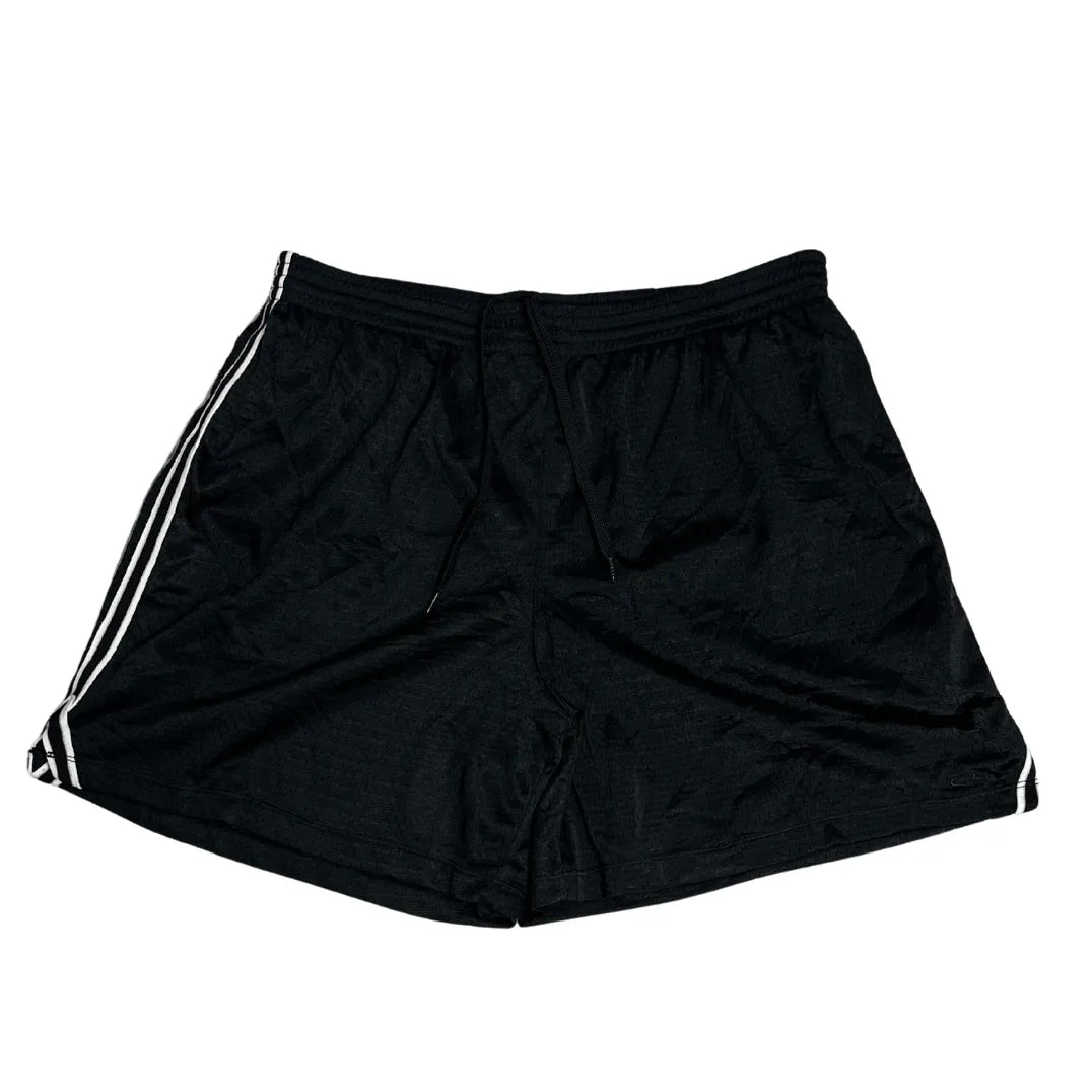 CHAMPION Classic Black Athletic Mesh Shorts with Side Stripes