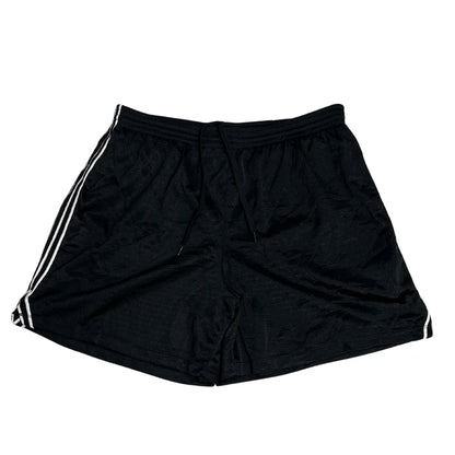 CHAMPION Classic Black Athletic Mesh Shorts with Side Stripes