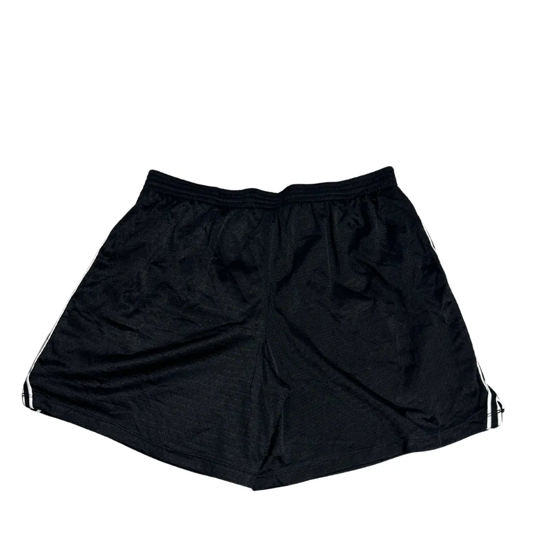 CHAMPION Classic Black Athletic Mesh Shorts with Side Stripes