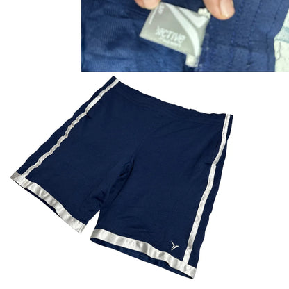 OLD NAVY ® Navy Blue Athletic Shorts with Contrast Silver Trim