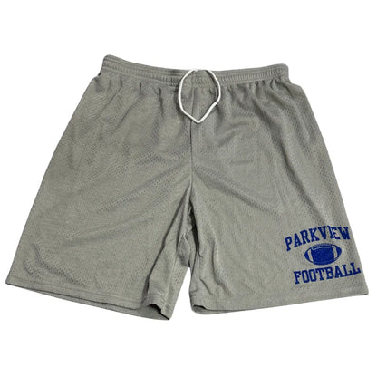 C2SPORT Grey Mesh Athletic Shorts with Parkview Football Print