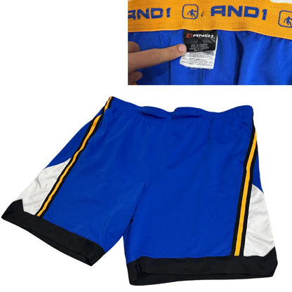 AND1 Royal Blue Basketball Performance Shorts