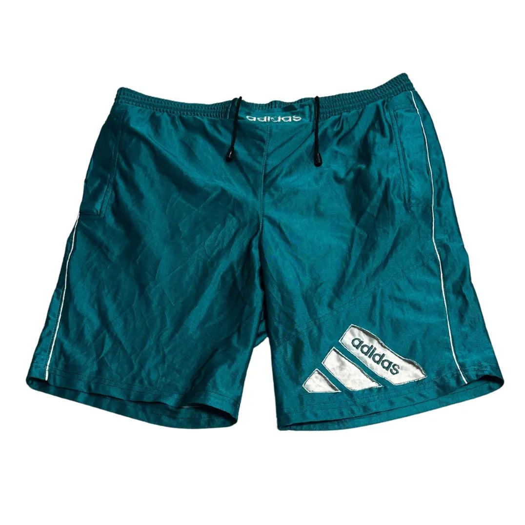 Adidas Teal Performance Training Shorts with Logo Detail