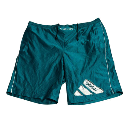 Adidas Teal Performance Training Shorts with Logo Detail